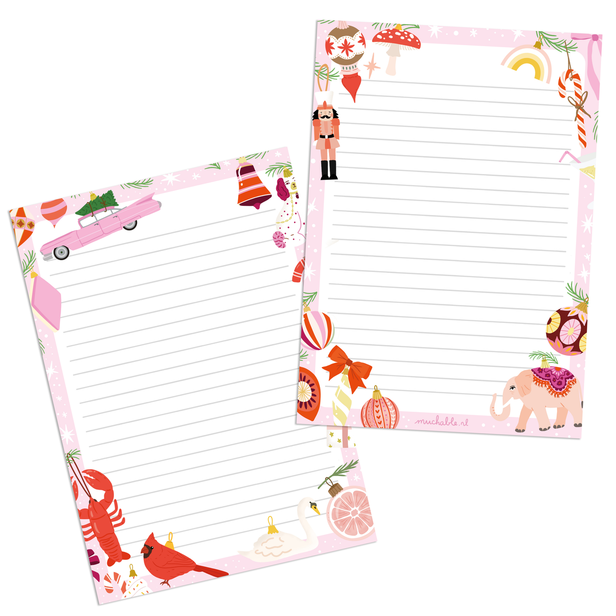 Notepad/notepad Christmas stationery - ornaments Christmas