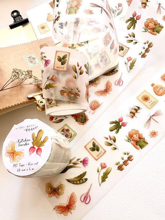 Kiss Cut PET Tape - Kitchen garden (kiss cut)