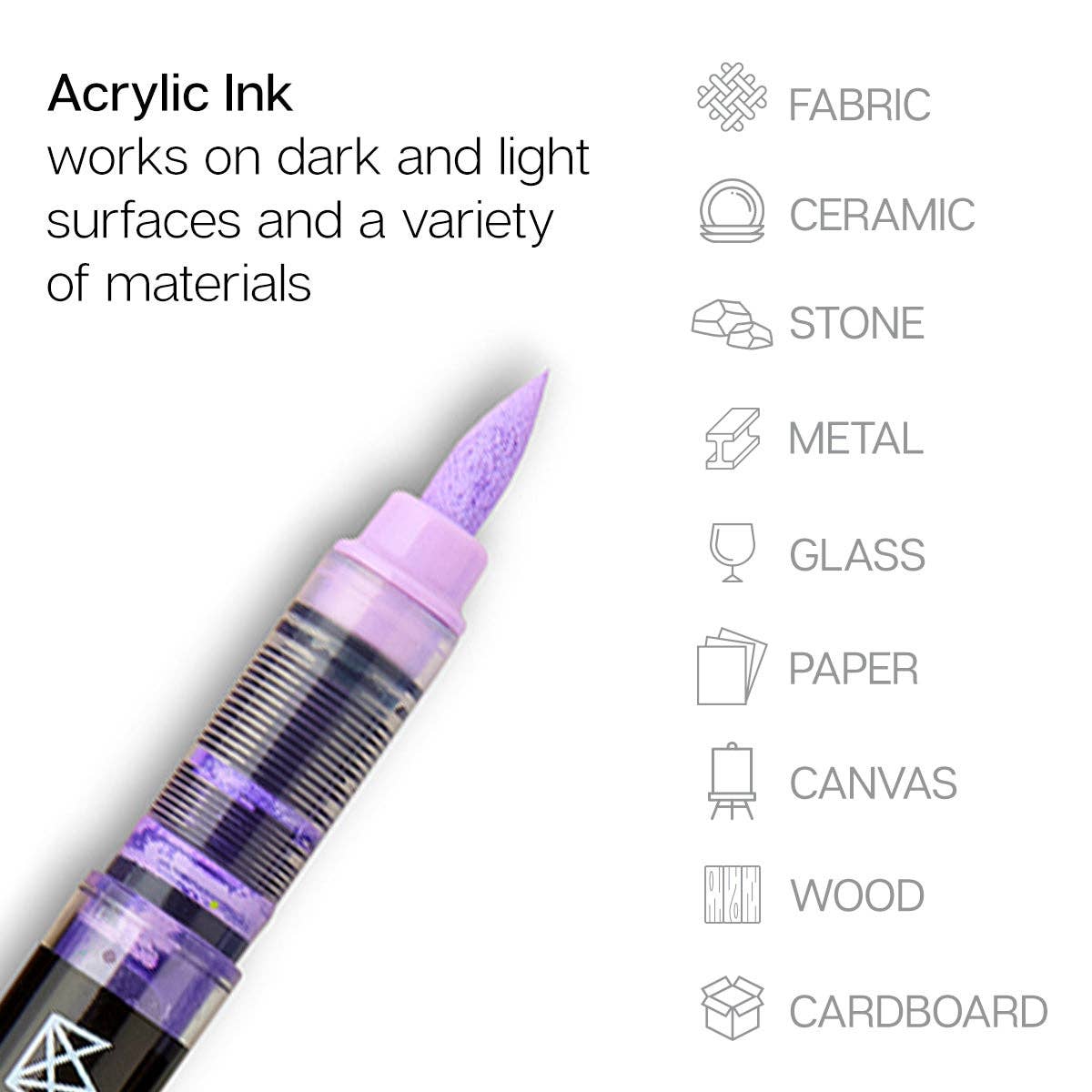 PRO Acrylic Paint Brush Pens - 12 Pastel Colors