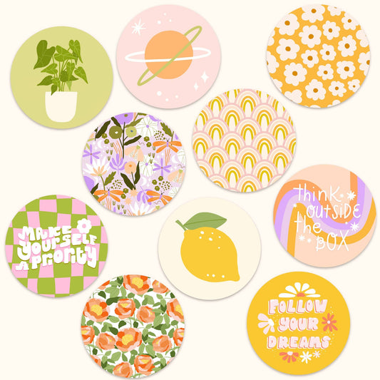 Set of 10 round stickers - Muchable