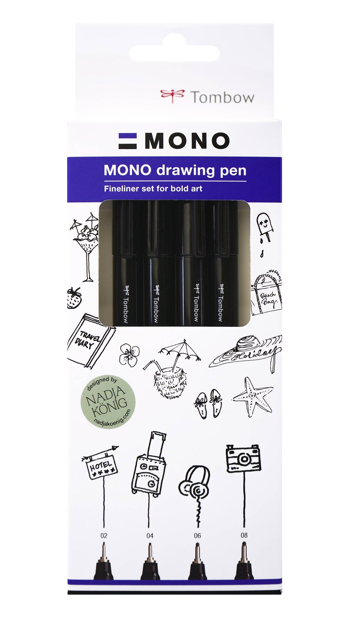 Tombow Fineliner MONO Drawing Pen Bold Set