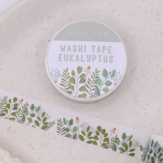 Washi Tape Eucalyptus Branches - Adhesive Tape Masking Tape Flower Meadow