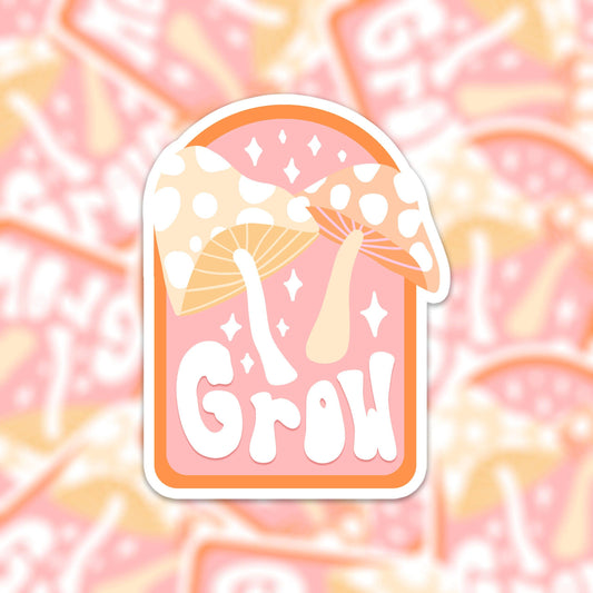 motivational Vinyl sticker grow - Muchable