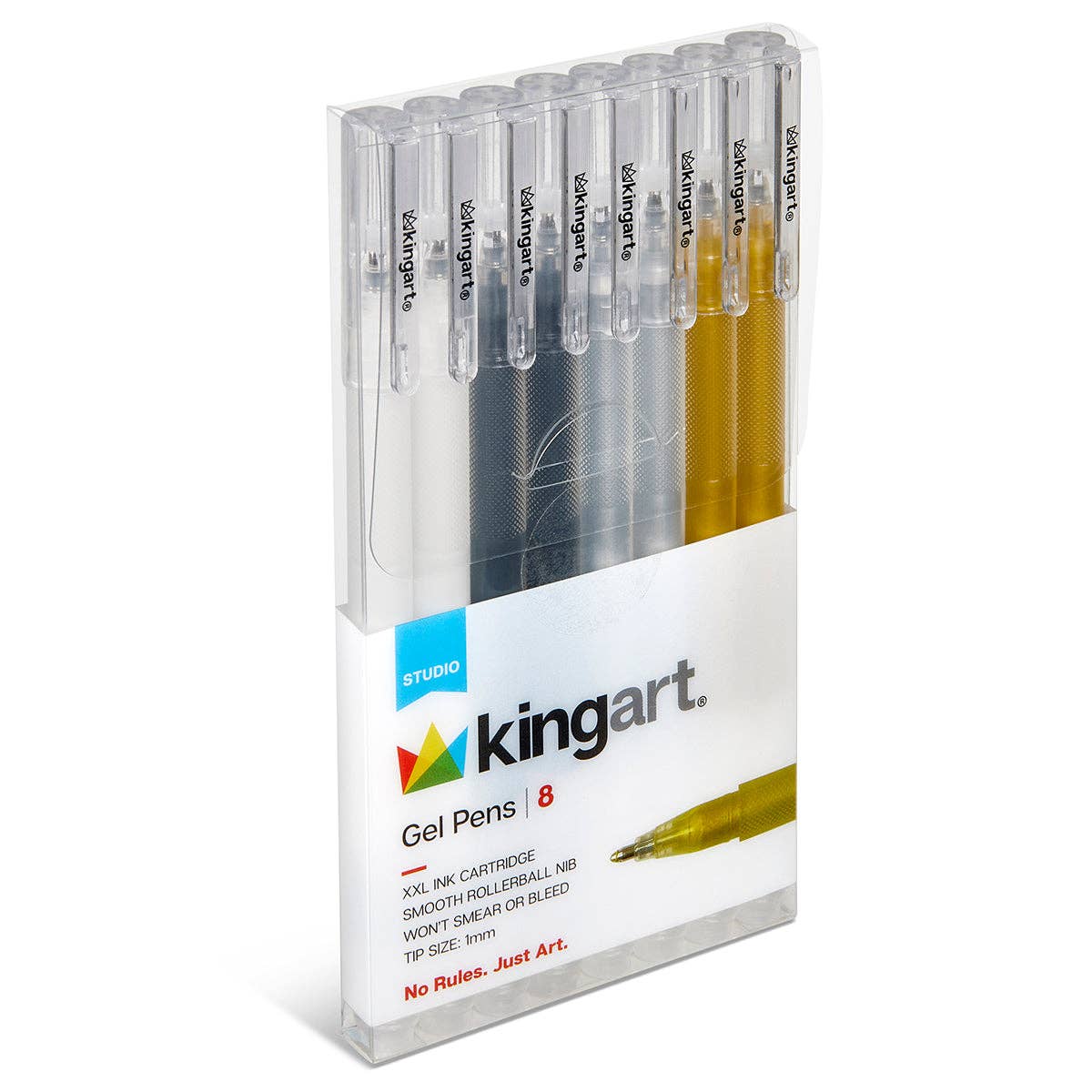 Gel Pens – Gold, Silver, Black & White - 8 Count (2 each per color)