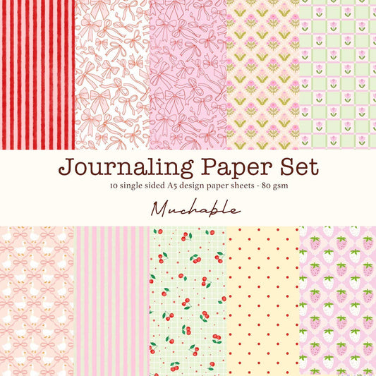 Journaling paper set - 10 stuks A5 sheets
