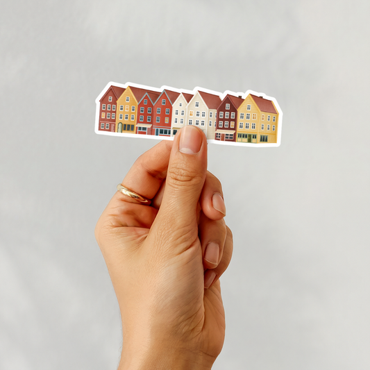 Vinyl Sticker Houses in Bergen Norway Houses Sticker