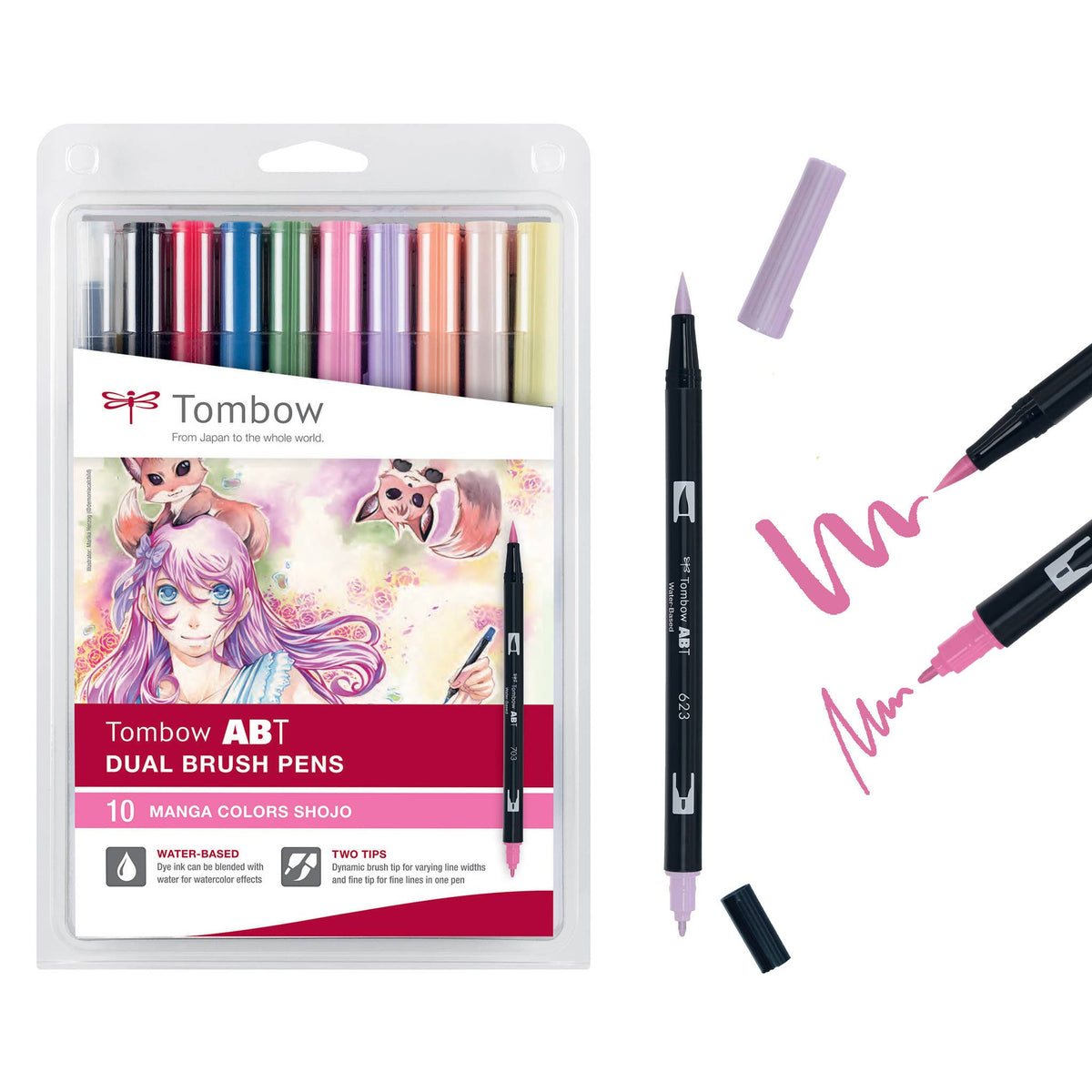 Tombow ABT 10 piece Set Manga Shojo