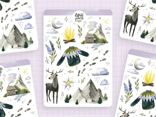 Sticker Sheet - In The Mountains