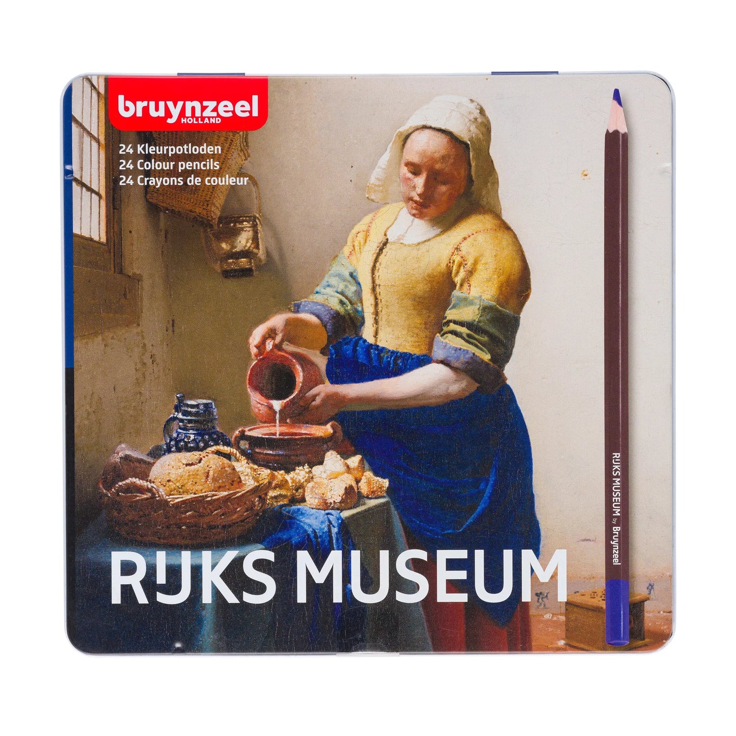 Bruynzeel Hollandse Meesters blik 24 kleurpotloden - Het Melkmeisje van Vermeer