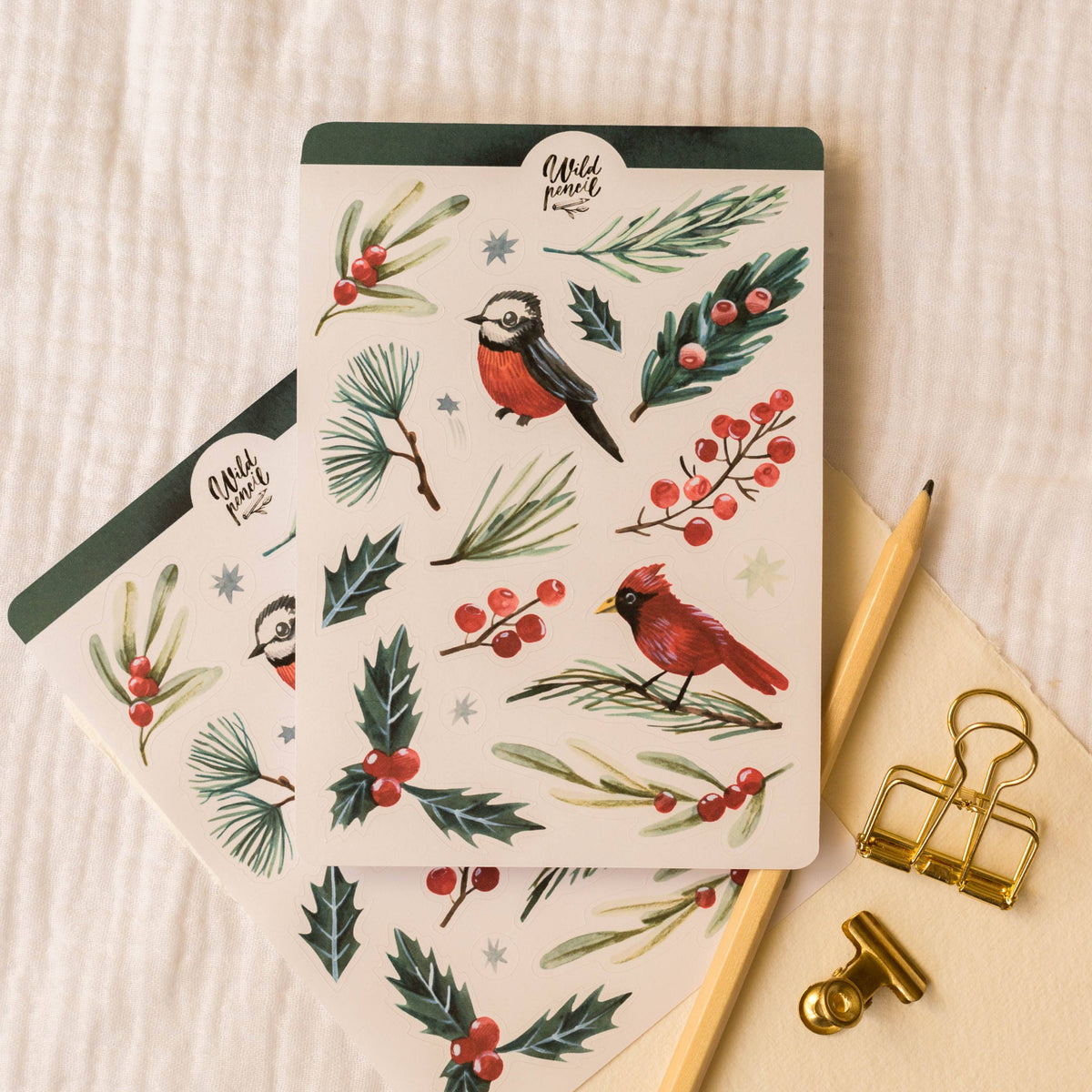 Sticker Sheet - Christmas Flora