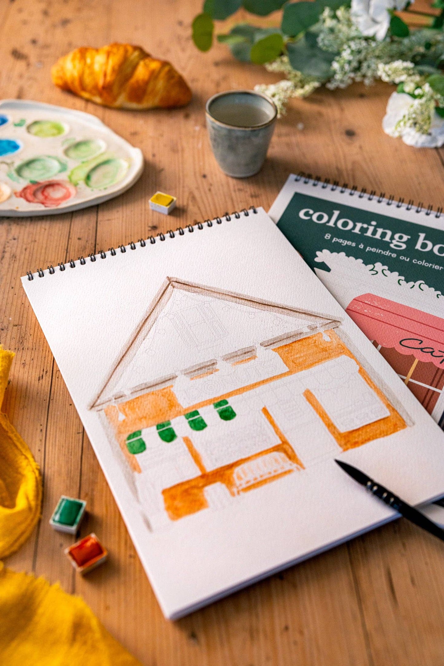A4 Coloring Book - Shops