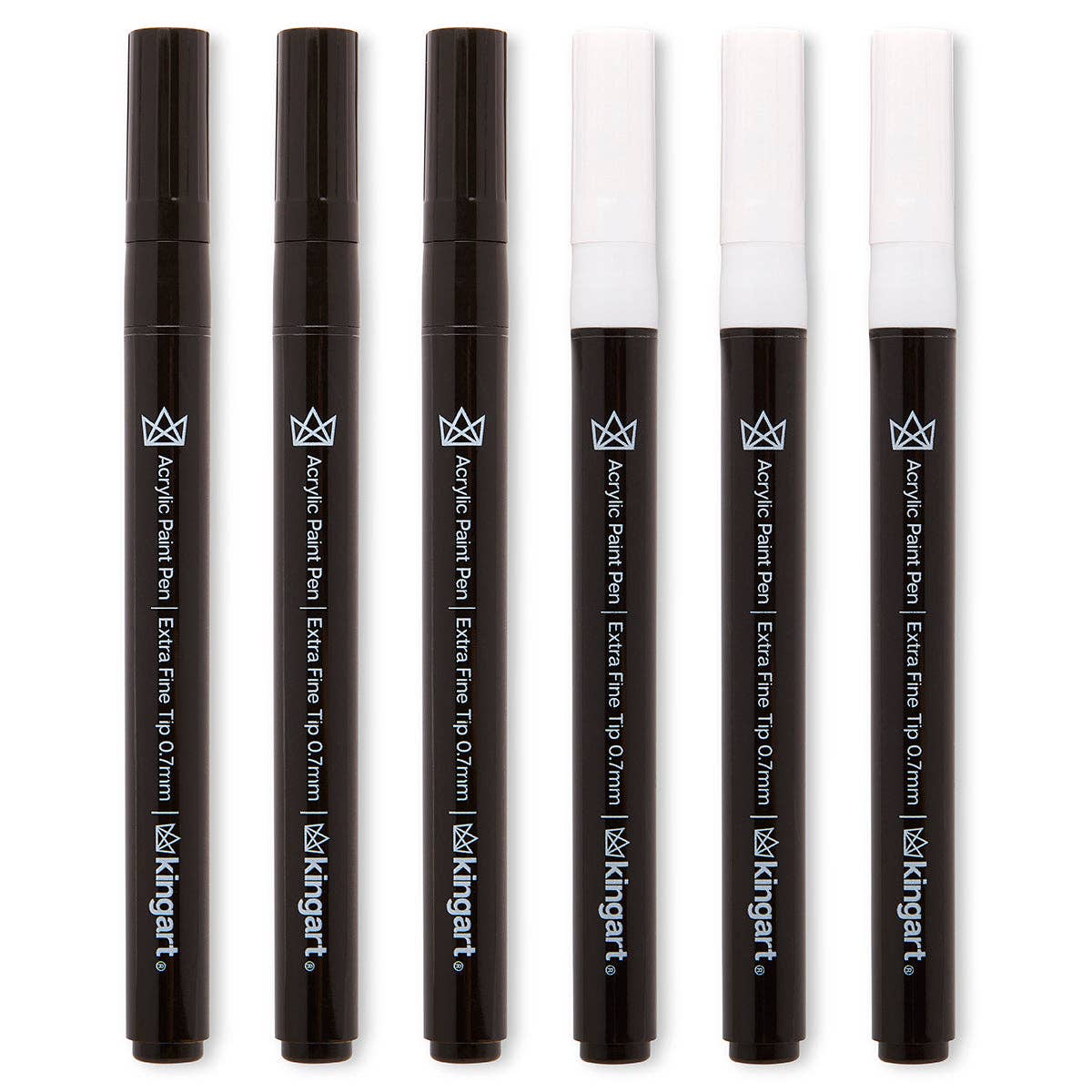 PRO Acrylic Paint Pens Extra Fine - Black & White 6 pc