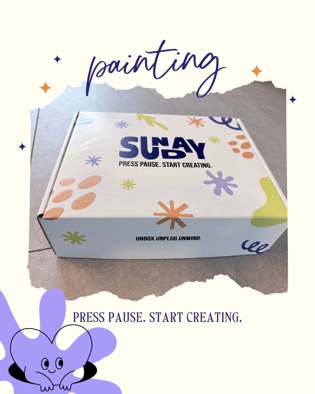 Sunday relax & create box- watercolor painting - aquarel schilderen