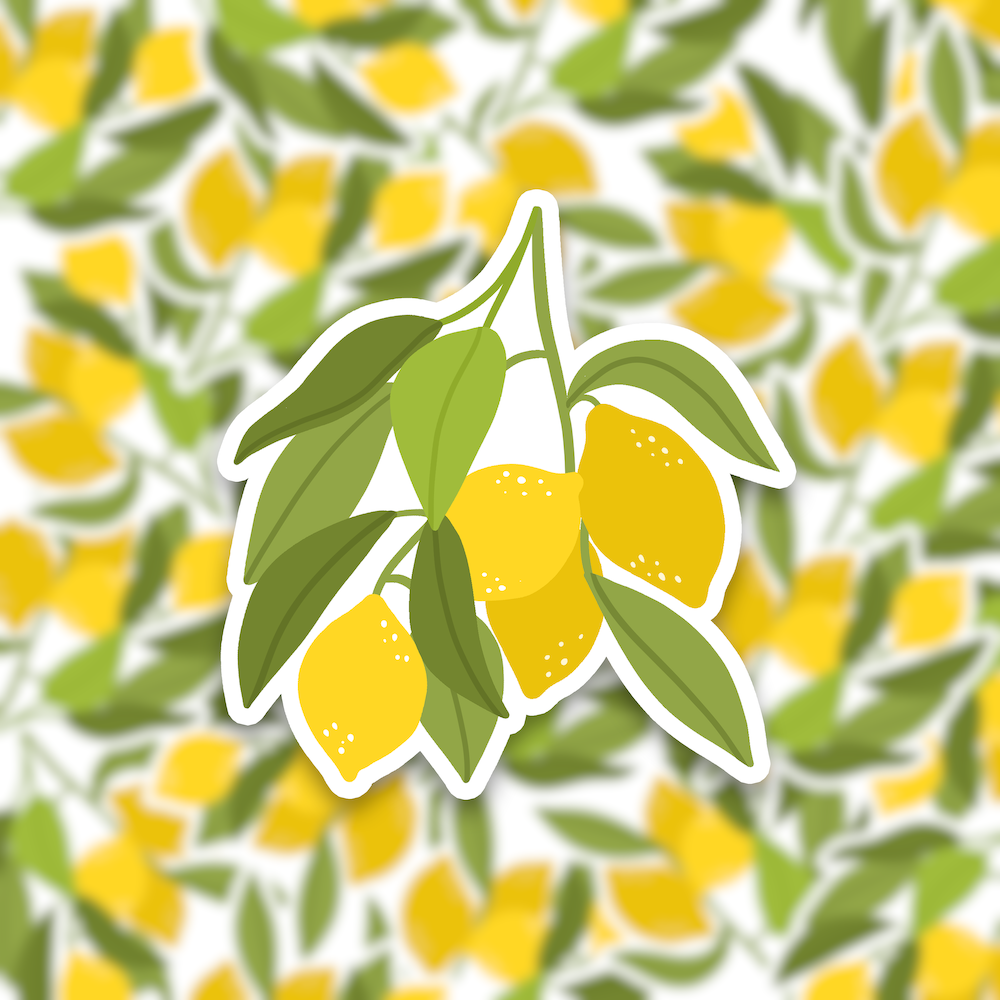 Die cut vinyl sticker - lemons fruit - Muchable