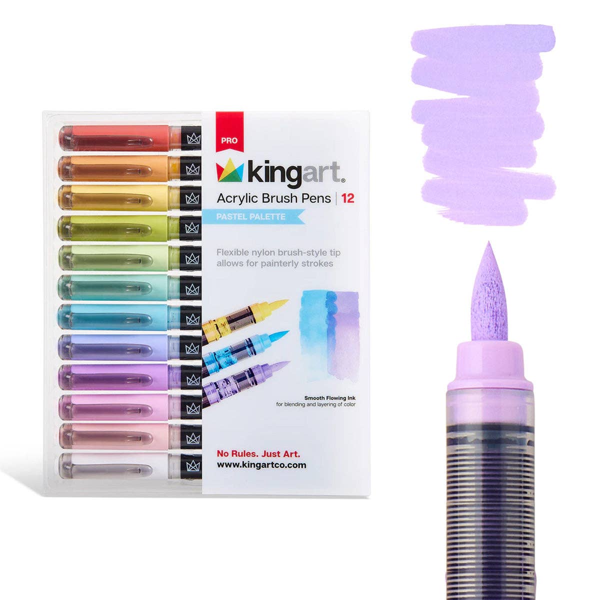 PRO Acrylic Paint Brush Pens - 12 Pastel Colors