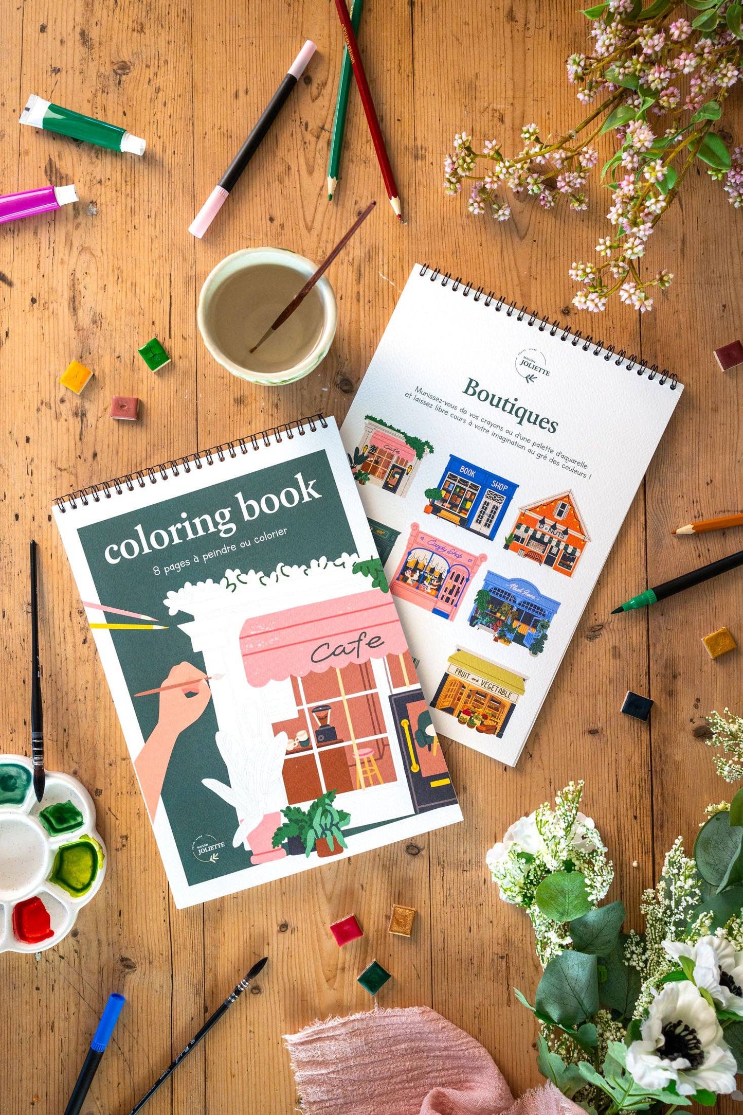 A4 Coloring Book - Shops