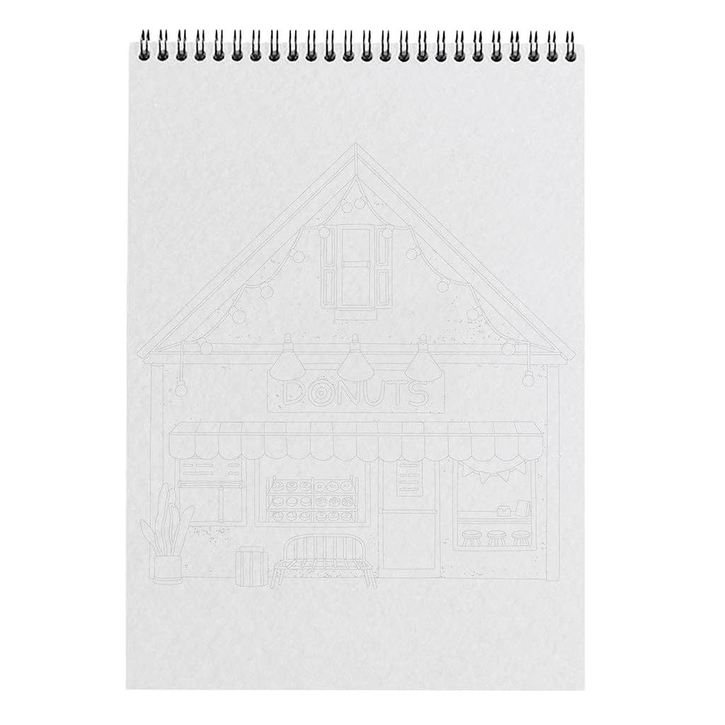 A4 Coloring Book - Shops