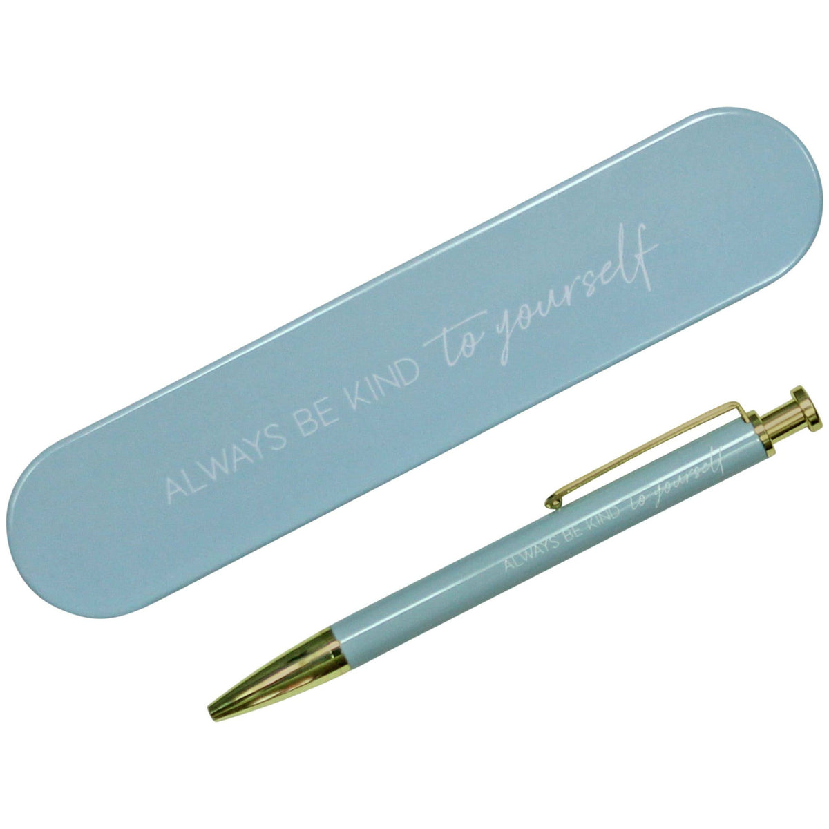 Papierdrachen ballpoint pen in metal box - Light blue