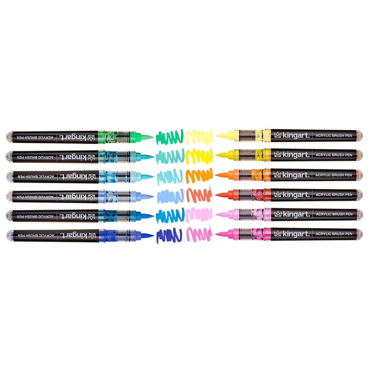 PRO Acrylic Paint Brush Pens - 12 Tropical Colors