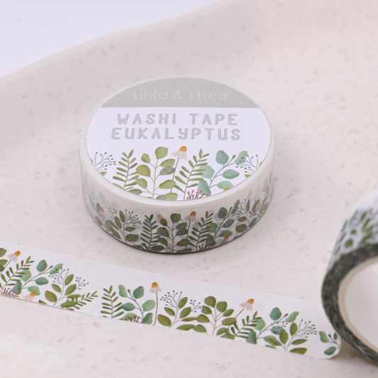 Washi Tape Eucalyptus Branches - Adhesive Tape Masking Tape Flower Meadow
