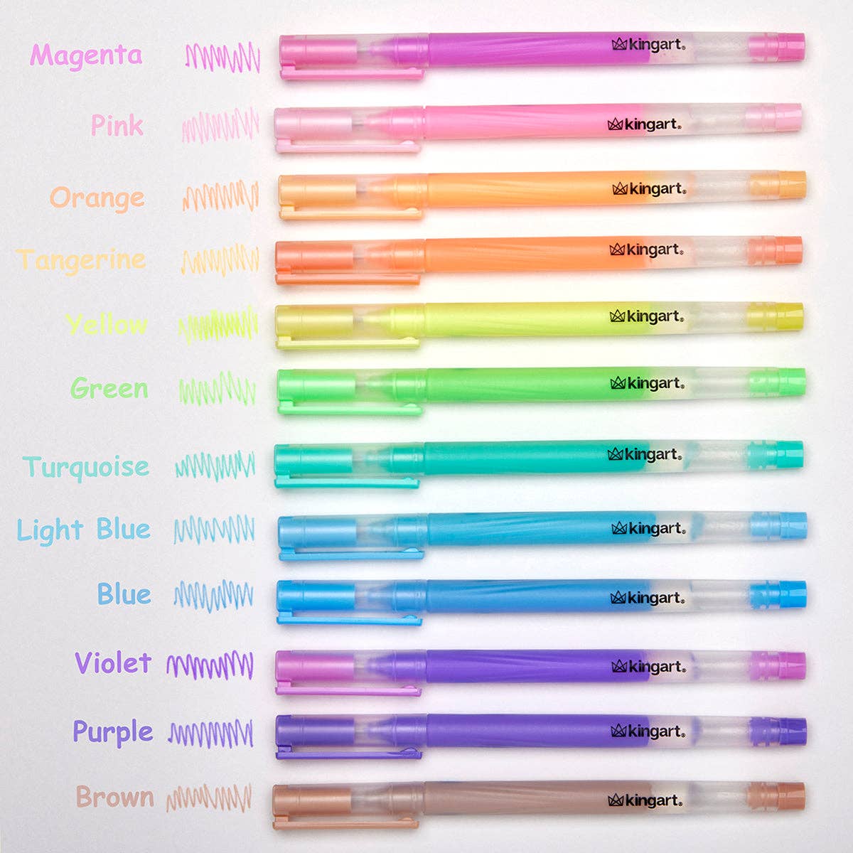 Gel Pens - 12 Pastel Colors