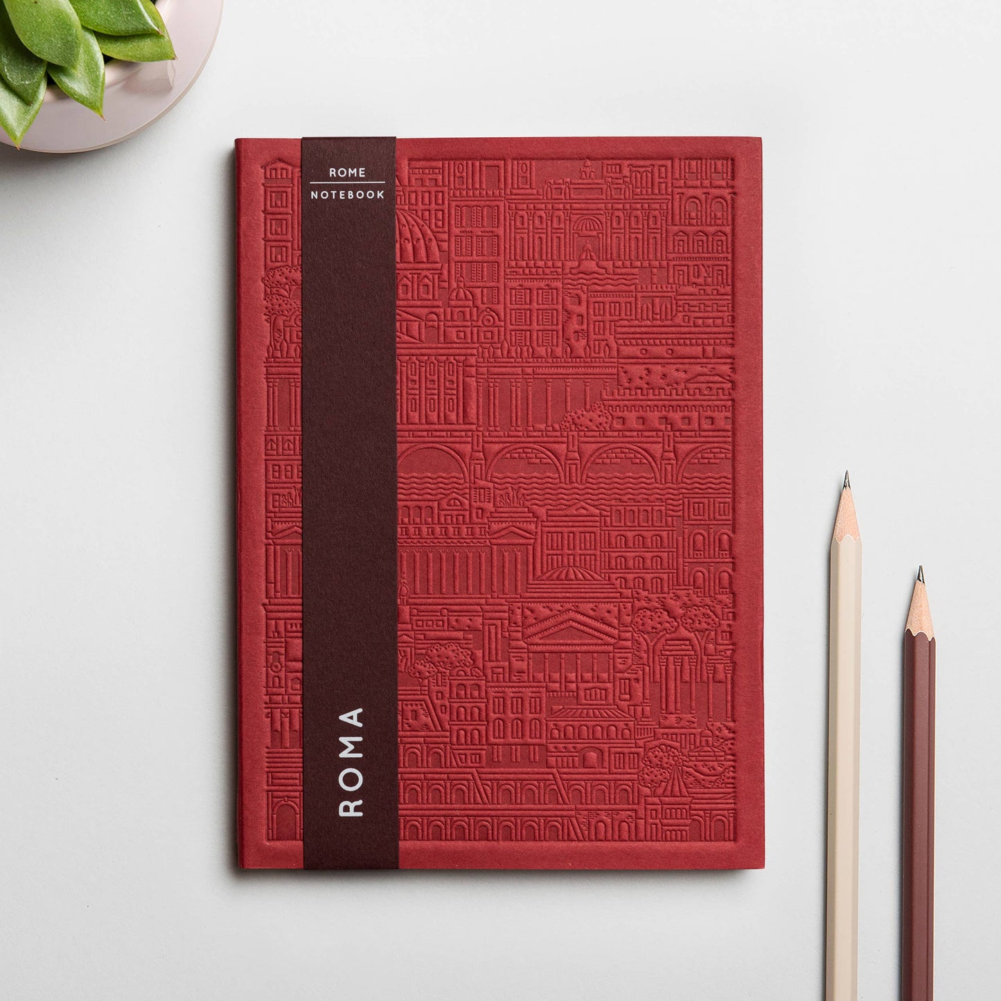 The Rome Notebook by The City Works - Rust colour
