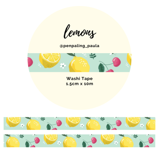 Lemons - Washi Tape