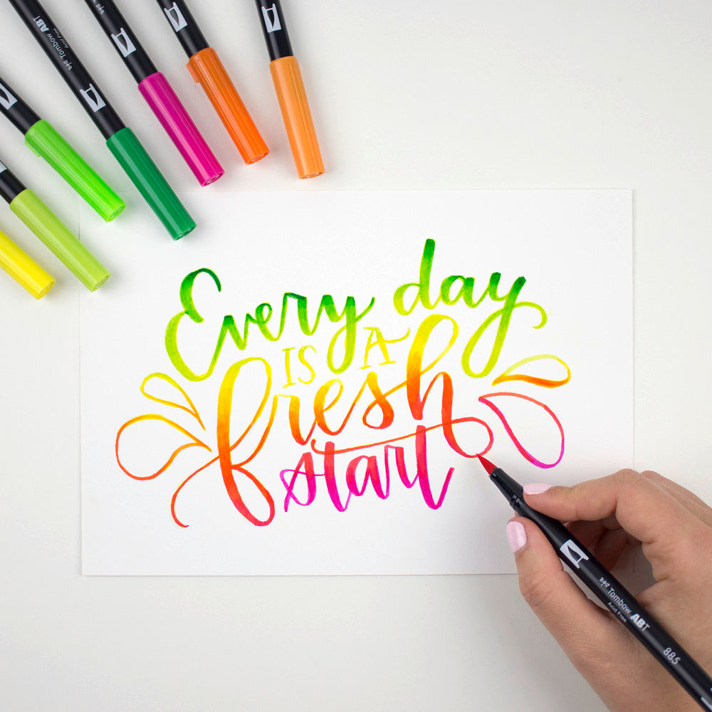 Tombow ABT Dual Brush Pen 12-piece Set Primary Colours
