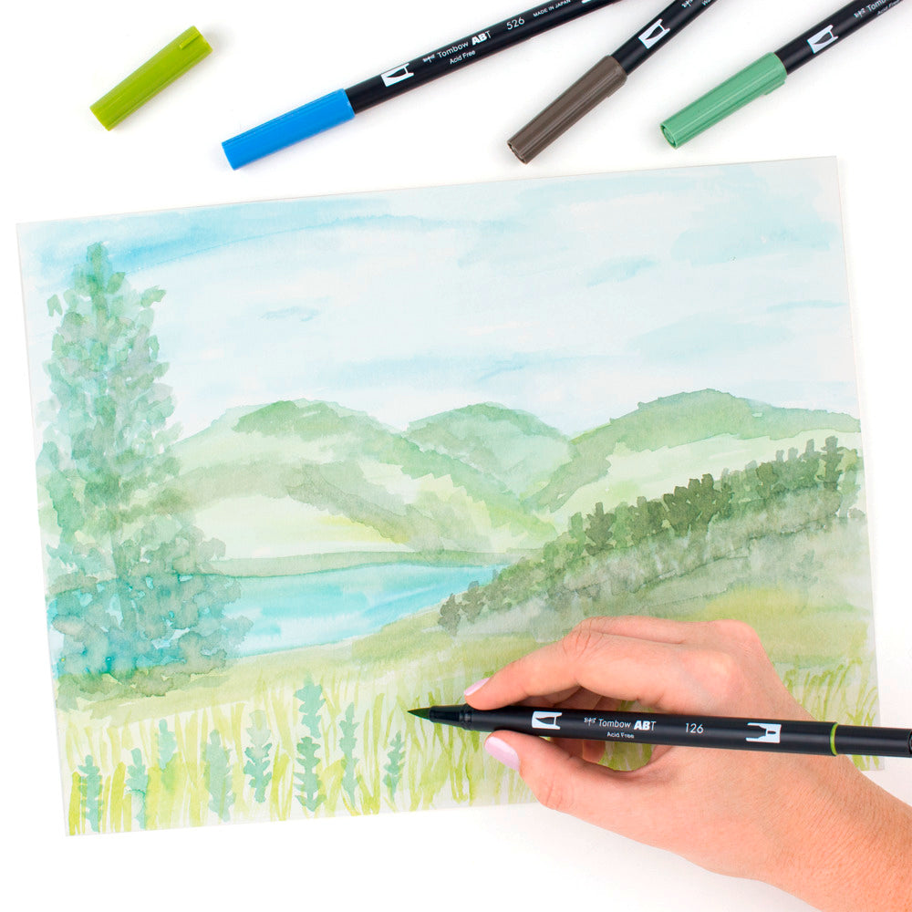 Tombow Watercoloring Set - Greenery
