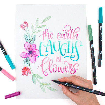 Tombow ABT Dual Brush Pen 12-piece Set Primary Colours