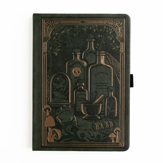 Apothecary Shelf Notebook A5 journal, 192 dot grid, Archer & Olive Halloween