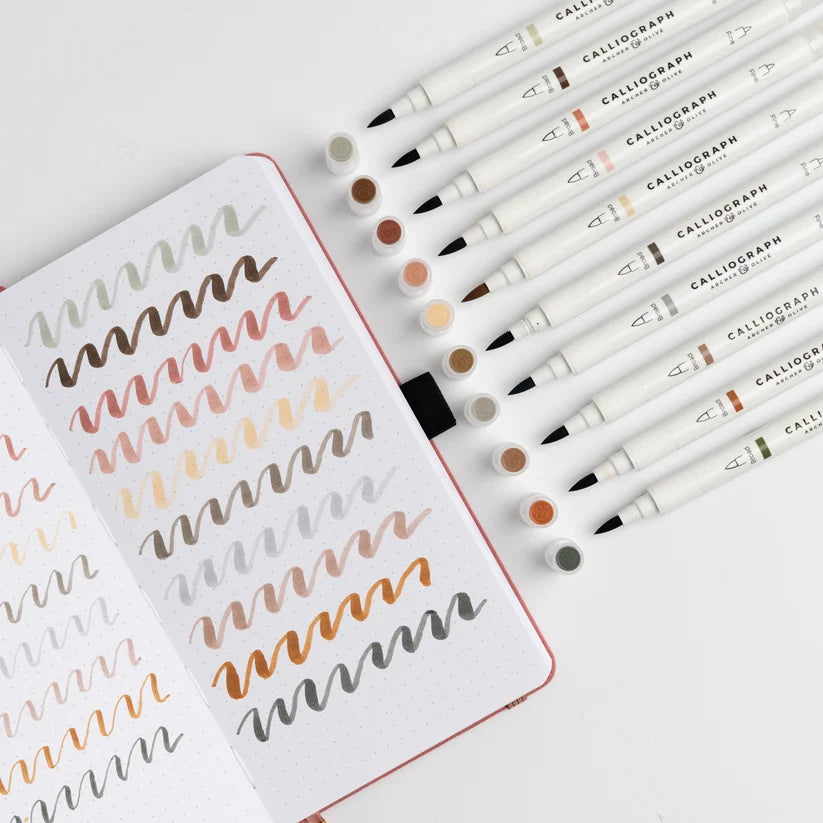 Archer & Olive - Quiet Corners | Set of 10 Calliograph Pens