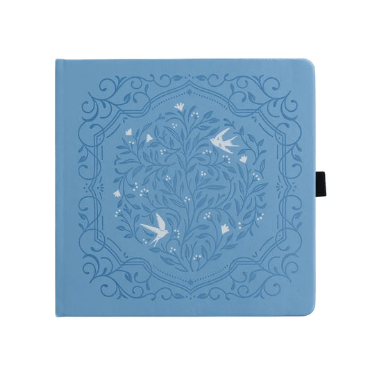 Songbird In Blue Dot Grid Notebook -  square 160 pages