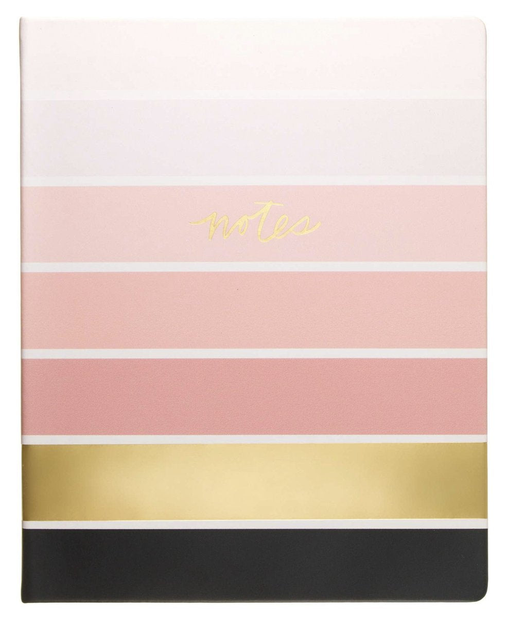 Eccolo Light Ombre Stripe notitieboek roze en goud