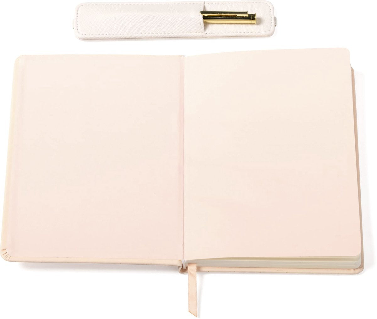 Notitieboek Eccolo met pen en houder Pink lijn