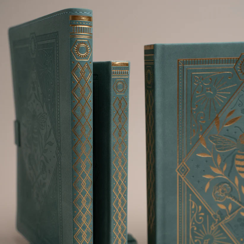 Archer & Olive - B5 Keeper of the Bees in Soft Teal Dot Grid Notebook