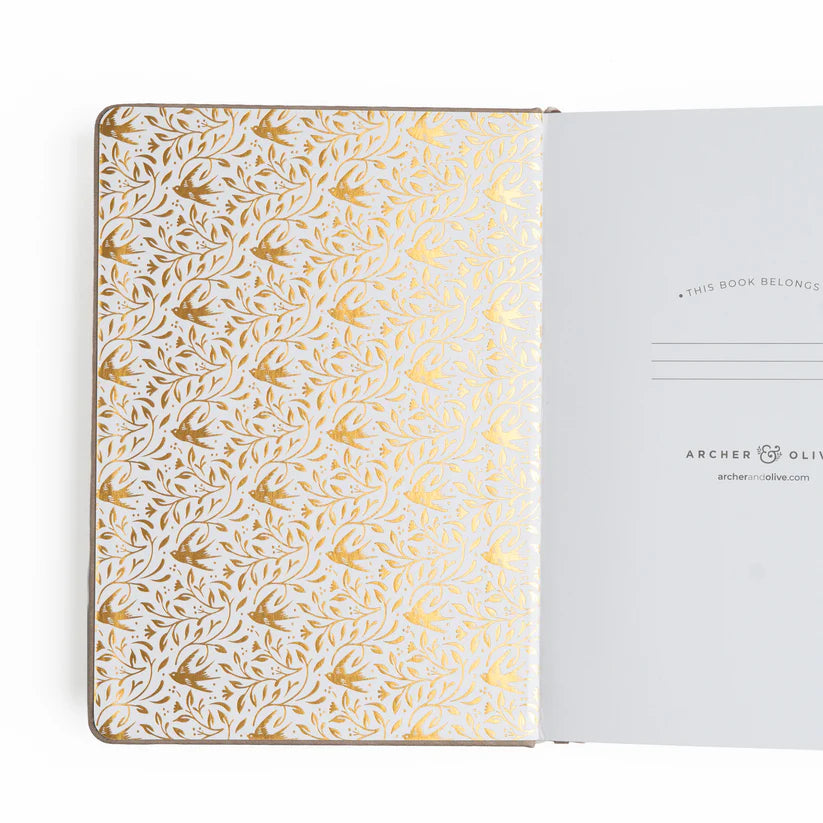 Songbird in Beige Notebook 8X8 - Dot Grid: Archer & Olive