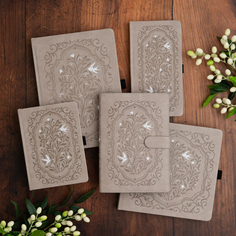 Songbird in Beige Notebook 8X8 - Dot Grid: Archer & Olive
