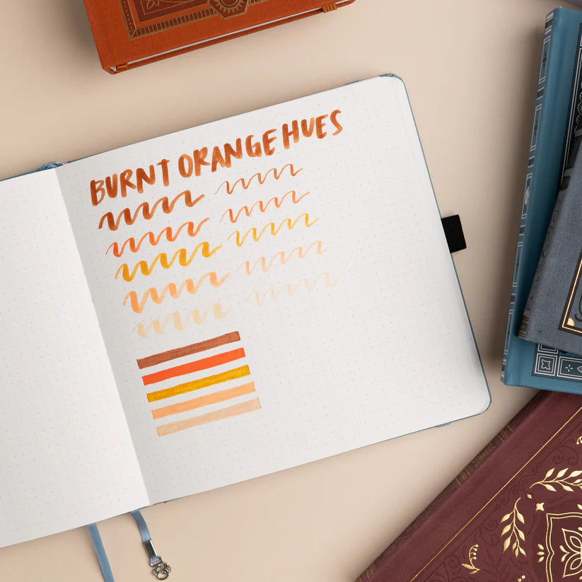 Burnt Orange Hues Sets of 5 - Calliograph pens - Archer & Olive