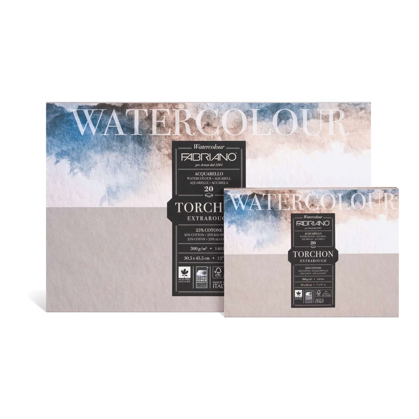 Fabriano Watercolour Studio Torchon – 300 g/m² – paper pad