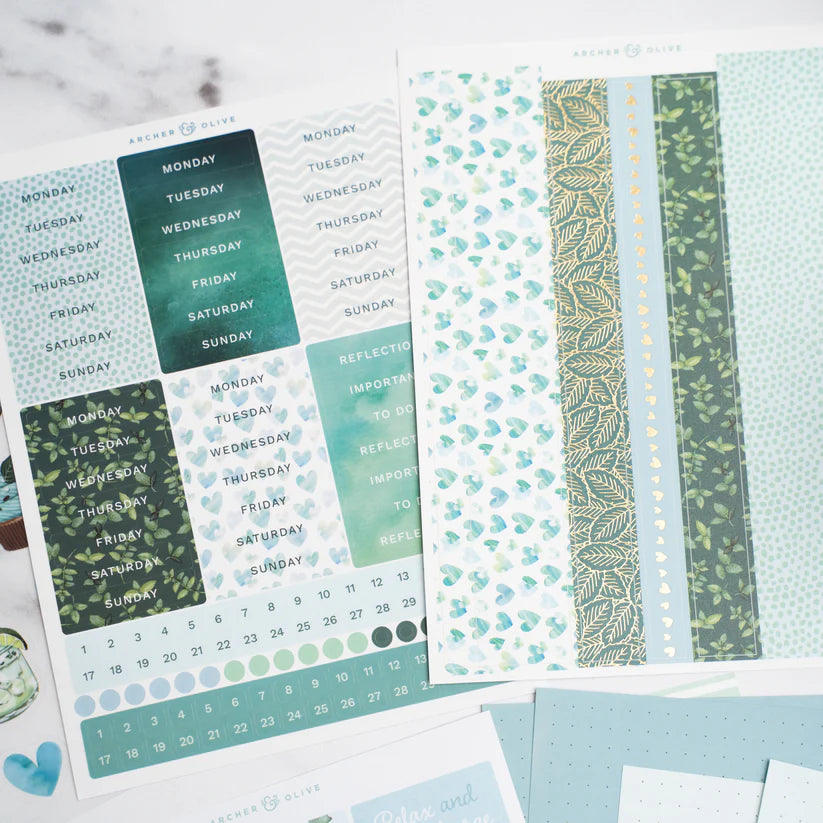 Minty Fresh Kit - Archer & Olive journaling kit