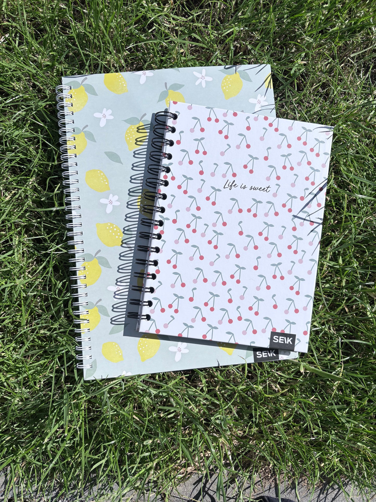 Bullet Journal / Dotted Notebook hard cover spiral binding – Cherries