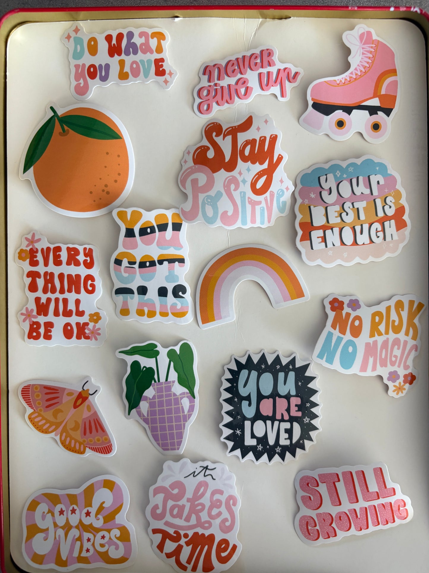 Die cut vinyl sticker - stay focused - positive quote