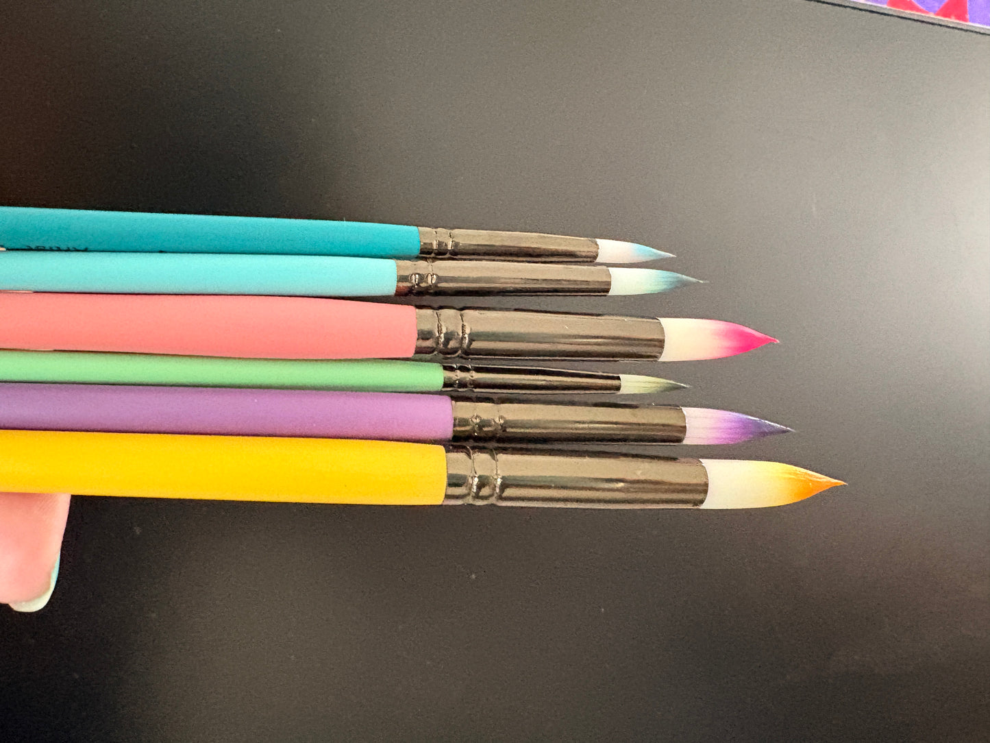 paintbrush set of 6 brushes - round