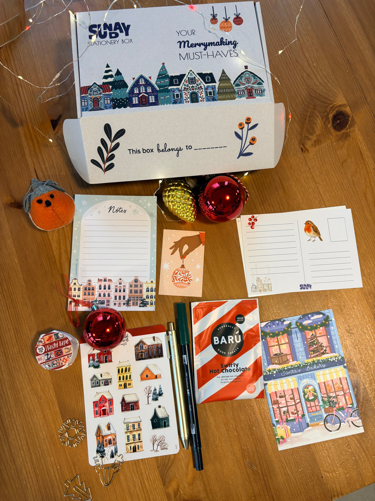 Christmas stationery box - Kerstbriefpapierdoos