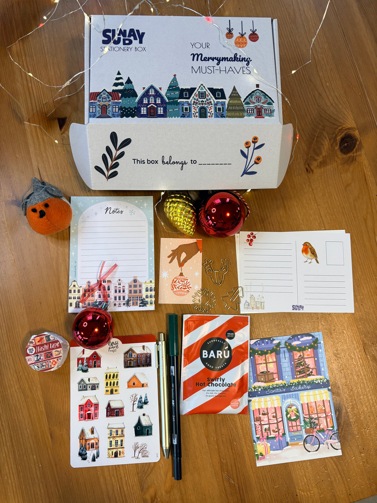 Christmas stationery box - Kerstbriefpapierdoos