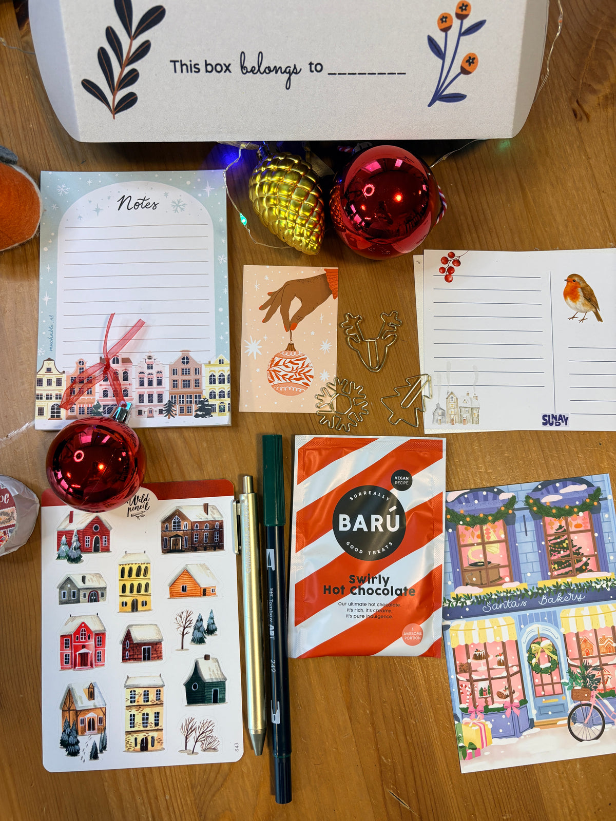 Christmas stationery box - Kerstbriefpapierdoos
