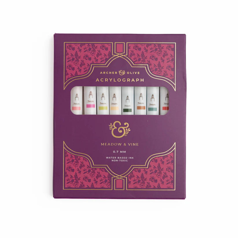 Meadow & Vine Set of 10 Acrylograph Pens - Archer & Olive