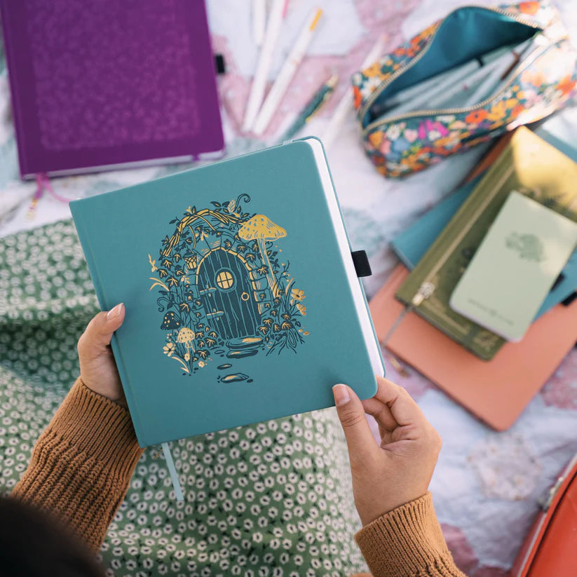 Archer & Olive – Meadow & Vine Fairy House Notebook – Square / Dot Grid
