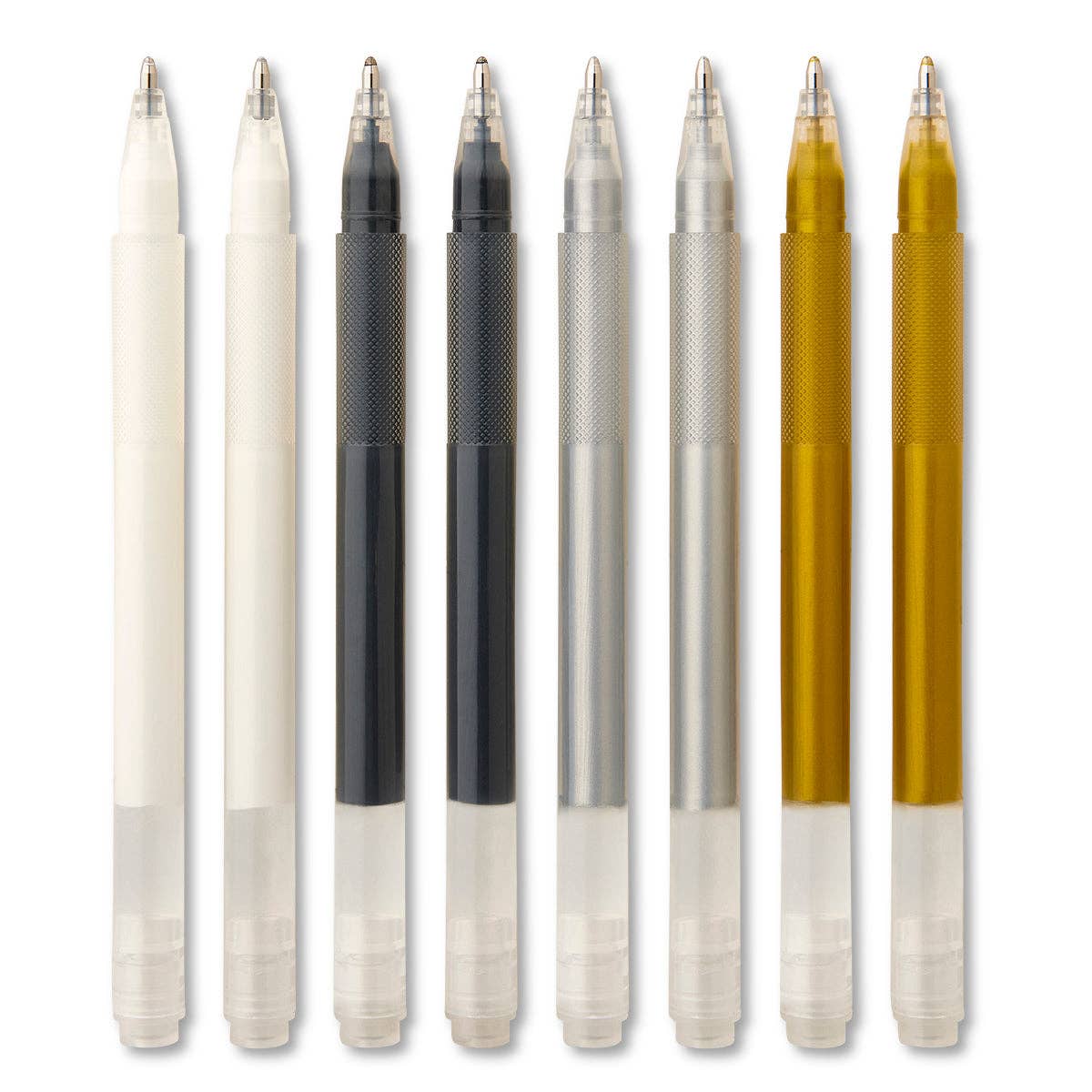 Gel Pens – Gold, Silver, Black & White - 8 Count (2 each per color)